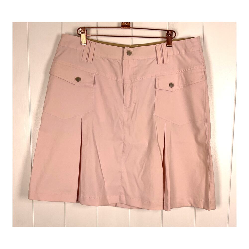 Athleta Pink Pleated Adjustable‎ Waist Skirt Size 12